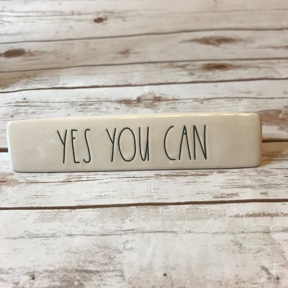 Rae Dunn YES YOU CAN Desk Plaque - Picture 2 of 7